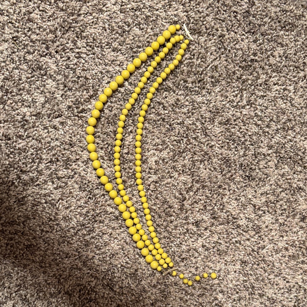 Yellow Beaded Necklace